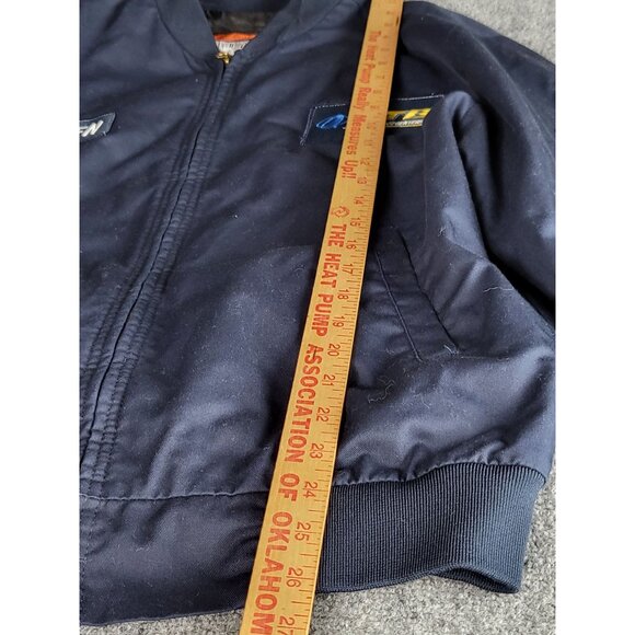 Cintas NTB Tire Full Zip Jacket Men Sz M Patched Blue Employee Winter Workwear - Picture 6 of 9